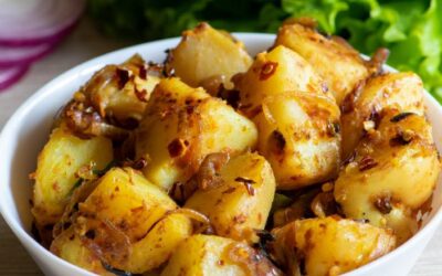 Gebakken aardappels met ui en spek